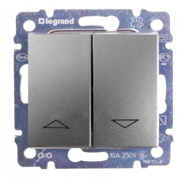 Interruptor persiana VALENA aluminio LEGRAND 770104