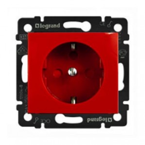 Tomada 2P+TT vermelha com obturador VALENA LEGRAND 774327