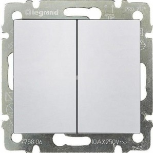 Doble conmutador VALENA blanco LEGRAND 774408