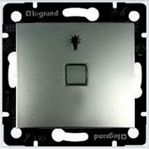 Pulsador luminoso grab.luz VALENA aluminio LEGRAND 770113