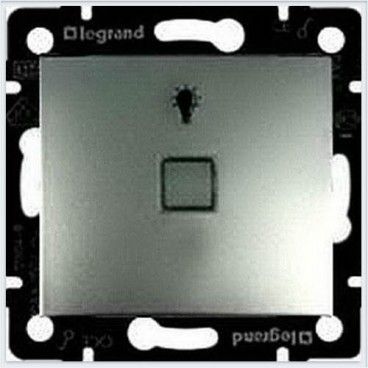 Pulsador luminoso grab.luz VALENA aluminio LEGRAND 770113