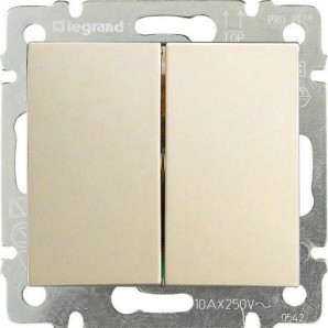 Doble conmutador VALENA marfil LEGRAND 774308