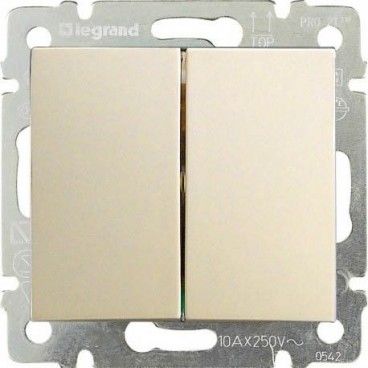 Interruptor duplo VALENA marfim LEGRAND 774308