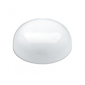 Vidro vituber redondo branco opala 25cm