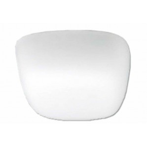 Vidro vituber quadrado branco opala 25cm