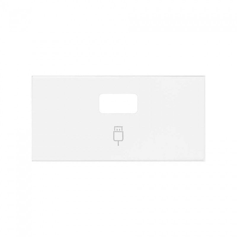 Simon 100 | Cover for 1 matte white USB connector 10001091-230
