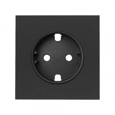 Simon 100 | Spina per spina schuko nera opaca 10000041-238