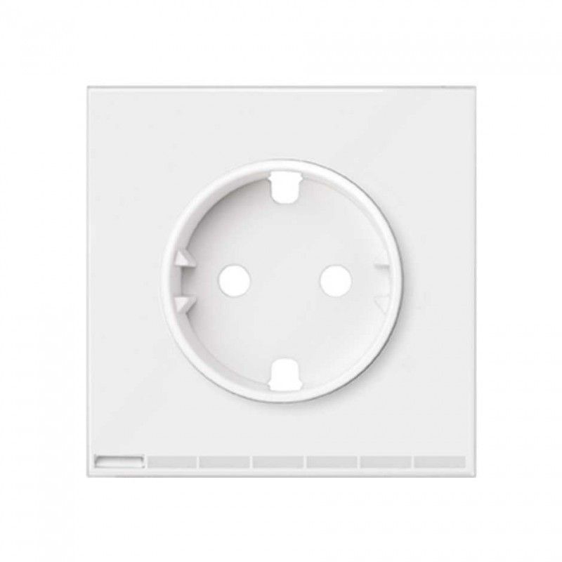Simon 100 | I / O-Abdeckung für schuko matten weißen Stecker 10002041-230