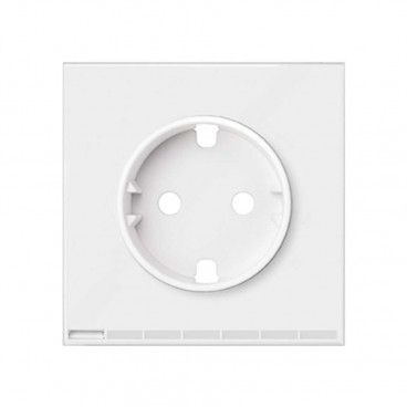 Simon 100 | I / O-Abdeckung für schuko matten weißen Stecker 10002041-230
