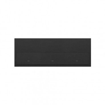 Simon 100 | Kit frontal horizontal para 3 elementos con 3 teclas negro mate 10020301-238