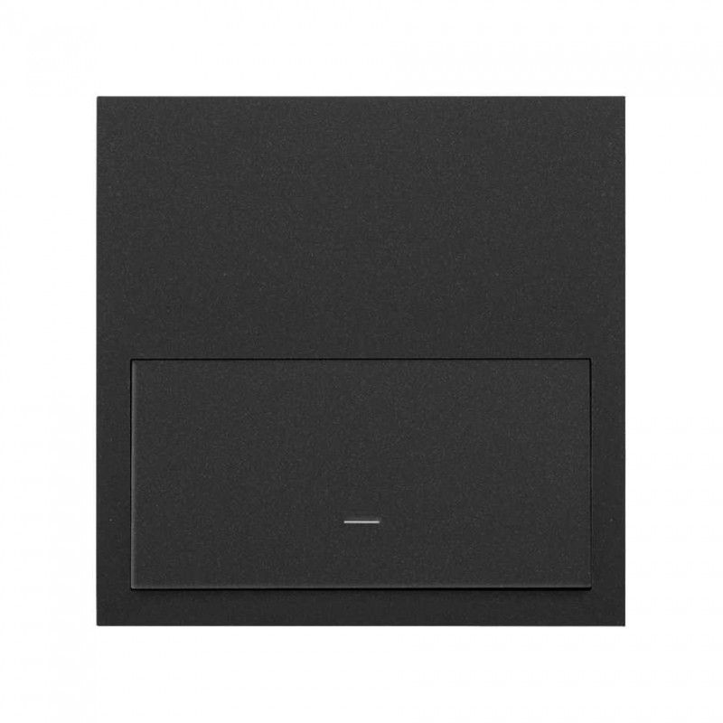 Simon 100 | Kit frontale orizzontale per 1 elemento con 1 chiave nera opaca 10020101-238