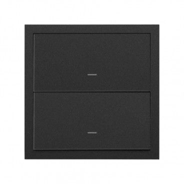 Simon 100 | 1 Element Front Kit mit 2 matten schwarzen Tasten 10020103-238
