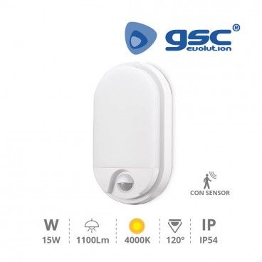 Aplique pared con sensor Barron 15W 4200K Blanco GSC 200205012