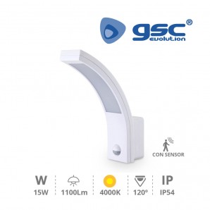 Aplique LED com sensor Havasu 15W 4200K Branco GSC 200205008