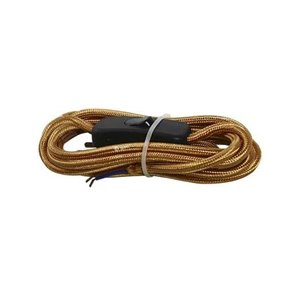 Câble textile 1,5 M (2x0,75 mm) + interrupteur doré GSC 001102959 GSC - 1