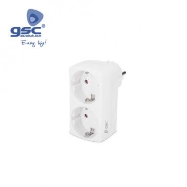 Adaptador online Schuko de saída dupla GSC 000203365