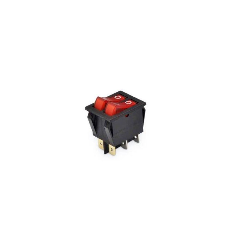 Pack 5 interrupteur DPDT ON / OFF avec lumière 16 (4) A-16A GSC 001105507 GSC - 1