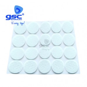 Set 20 round adhesive felt Ø16mm White GSC 003802750 GSC - 1