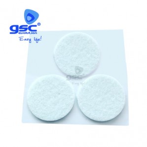 Set 3 round adhesive felt Ø42mm White GSC 003802756 GSC - 1
