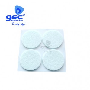Set 4 round adhesive felt Ø35mm White GSC 003802754 GSC - 1