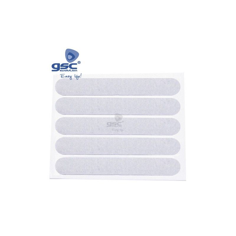 Set 5 square adhesive felt 13x91mm White GSC 003802764 GSC - 1