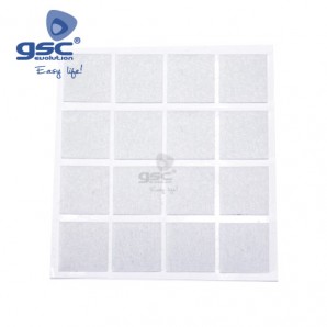 Set 16 square adhesive felt 16x20mm White GSC 003802765 GSC - 1
