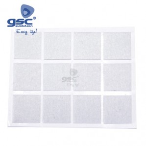 Set 12 square adhesive felt 20x23mm White GSC 003802766 GSC - 1