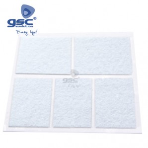 Set 5 square adhesive felt 28x44mm White GSC 003802767 GSC - 1