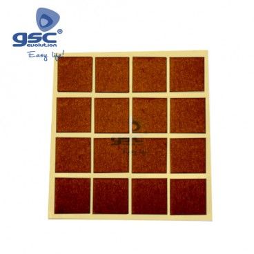 Set 16 adesivi quadrati in feltro 16x20mm Brown GSC 003802771 GSC - 1