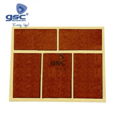 Conjunto de 5 feltros adesivos quadrados 28x44mm Marrom GSC 003802773