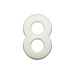 Porte numéro 8 en acier inoxydable avec adhésif GSC 003302618 GSC - 1