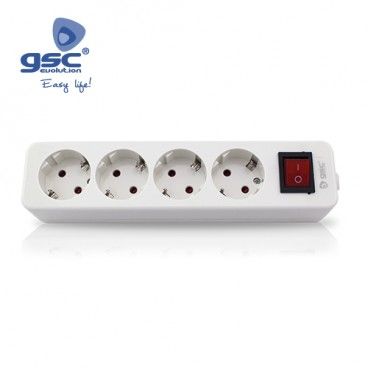 Mega base múltipla 4 tomadas + interruptor sem fio GSC 000800226
