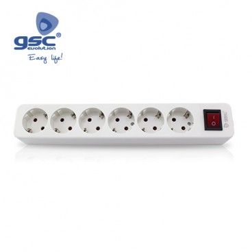 Multiple base Mega 6 plugs + cordless switch GSC 000800230 GSC - 1