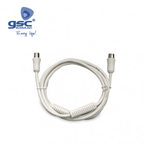 Koaxial Extender Stecker auf Buchse Weiß / 2,5 M + Filter GSC 002601351 GSC - 1