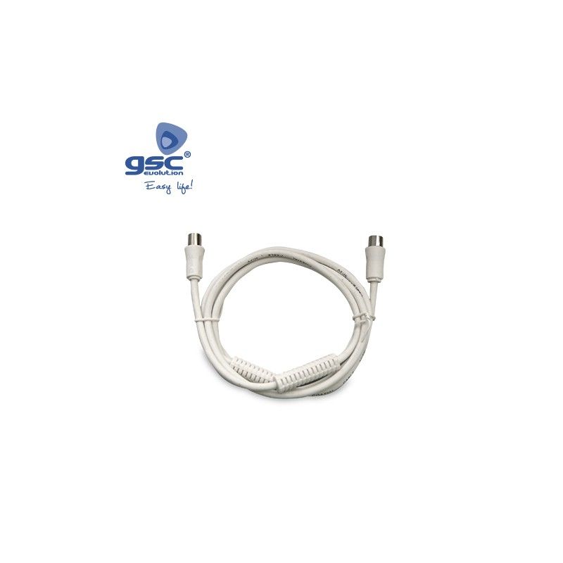 Prolongateur coaxial mâle à femelle blanc / 2,5 M + filtre GSC 002601351 GSC - 1