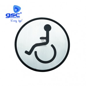 Disabled adhesive bathroom symbol Ø97mm GSC 003301398 GSC - 1