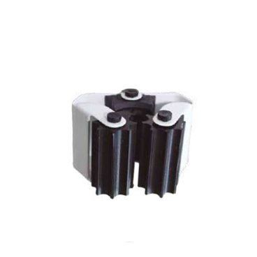 Steel broom clamp with rubber rollers - Matt chrome GSC 003803801 GSC - 1