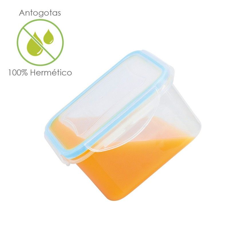 Vaso Recipiente Hermetico Medidor Plastico Redondo 600 ml. Ø 9x18.5 (Alt.) cm.