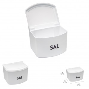 Salero Plastico Con Tapa Blanco 2