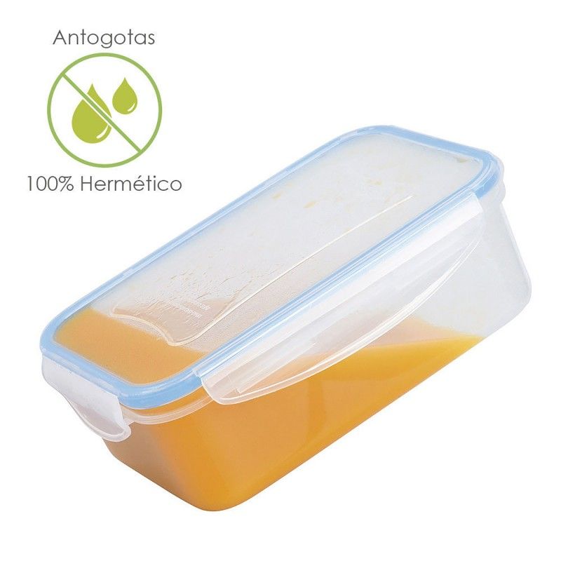 Recipiente Plástico Redondo Hermético de 1.600 ml. Ø 12 x 24 (A) cm.