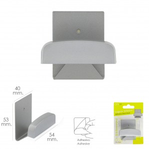 Colgador Percha Adhesivo Acero Inoxidable Color Gris 2