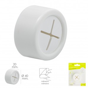 Colgador Adhesivo Cocina Blanco Ø 40 mm. 2