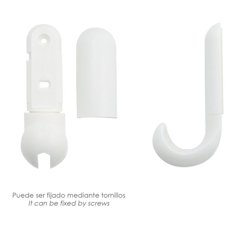 Colgador Adhesivo / Atornillable Blanco