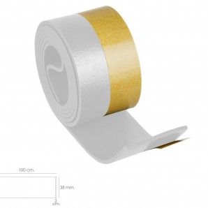 Burlete Umbral Autoadhesivo PVC Flexible Blanco 2