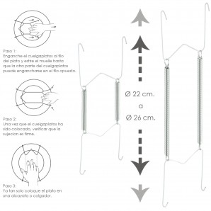 Cuelgaplatos Muelle Para platos de Ø 22 a 26 cm. 2