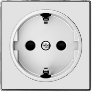 Tampa base tomada Schuko 2P+TT CRISTAL BRANCO NIESSEN SKY 8588 CB