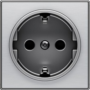 Tampa base tomada Schuko 2P+TT INOX NIESSEN SKY 8588 AI