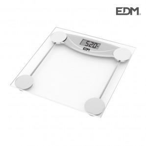 Balança de banheiro digital transparente máx. 180kg EDM