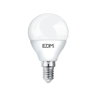 BOMBILLA ESFERICA LED 5W 400 LUMENS E14 3200K LUZ CALIDA LUMECO EDM 98323