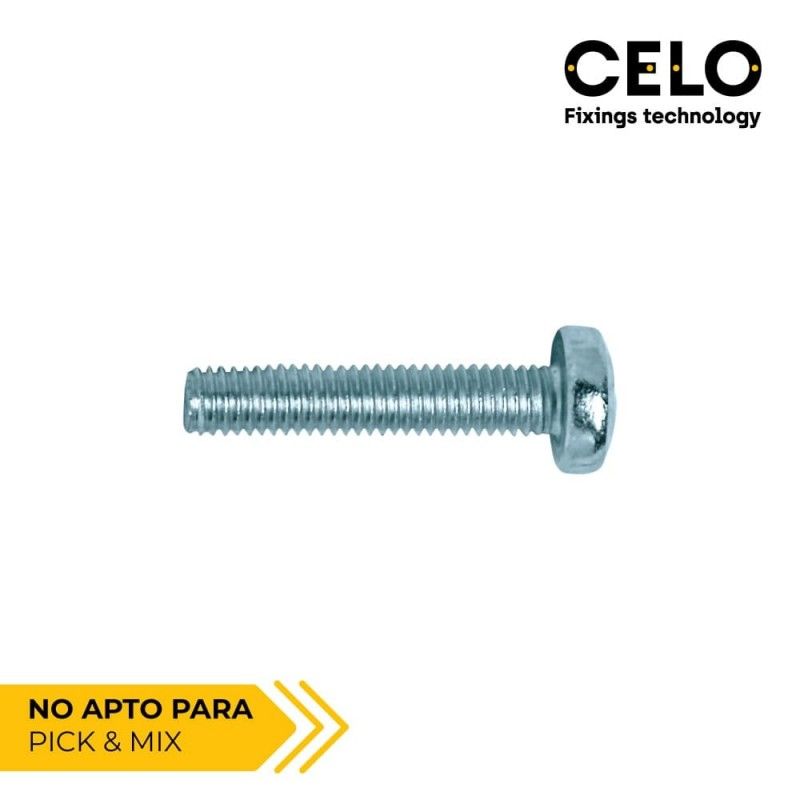 Caja 250un tornillo alomado philips din/ref 7985 6x20 zincado celo EDM 17210